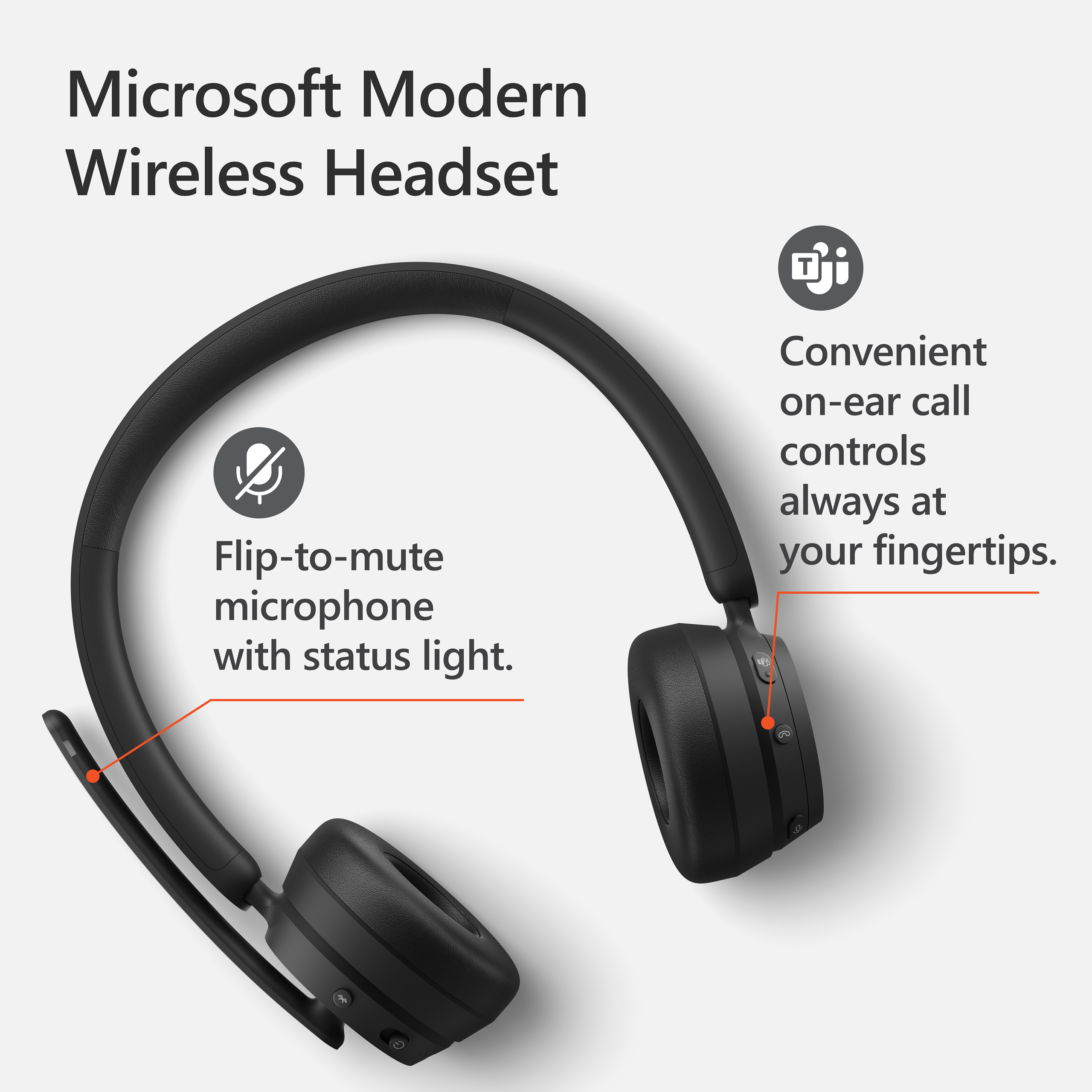 Microsoft Modern Wireless Headset Head-Band Bluetooth 4