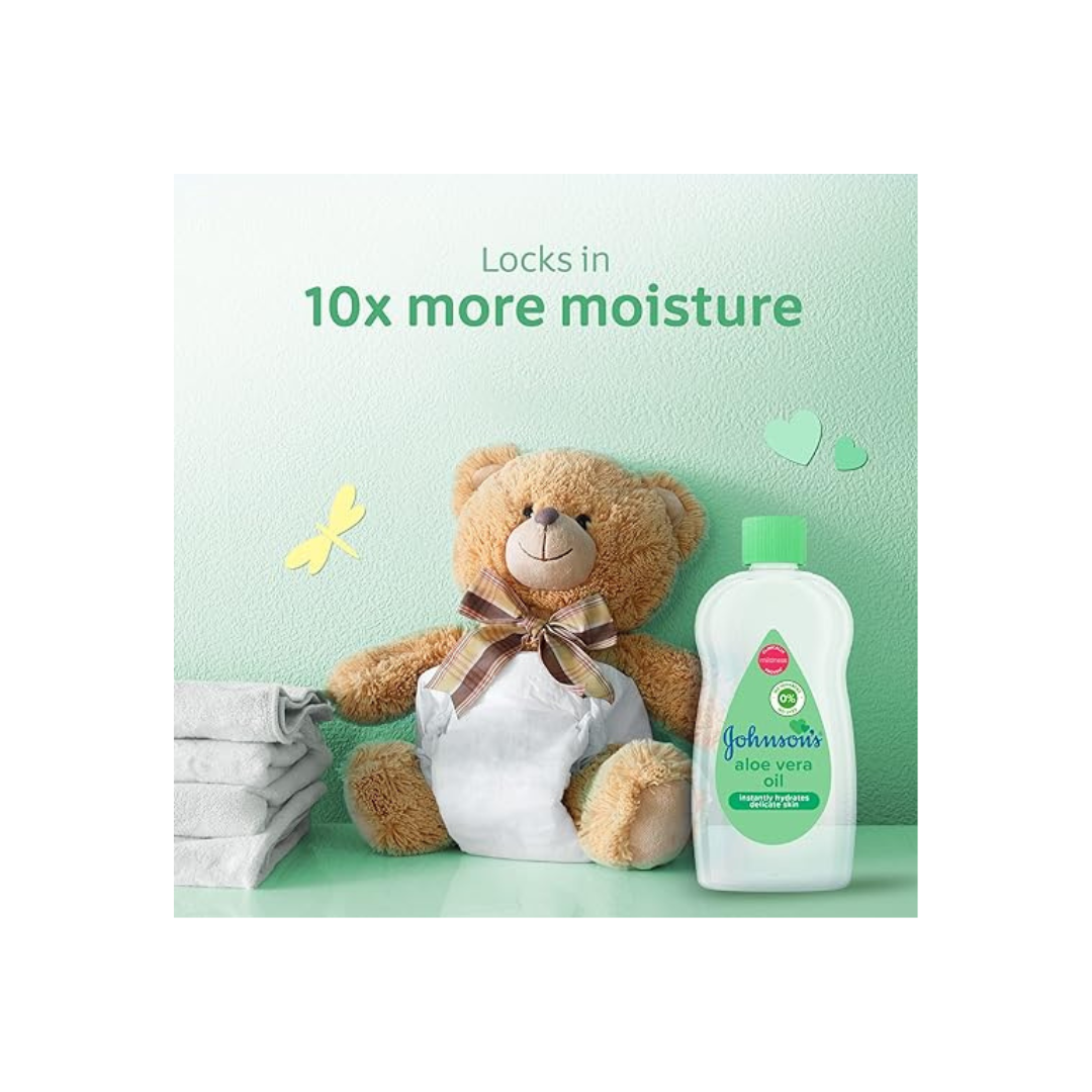 Johnson's Baby Moisturising Oil, Aloe Vera, 300ml