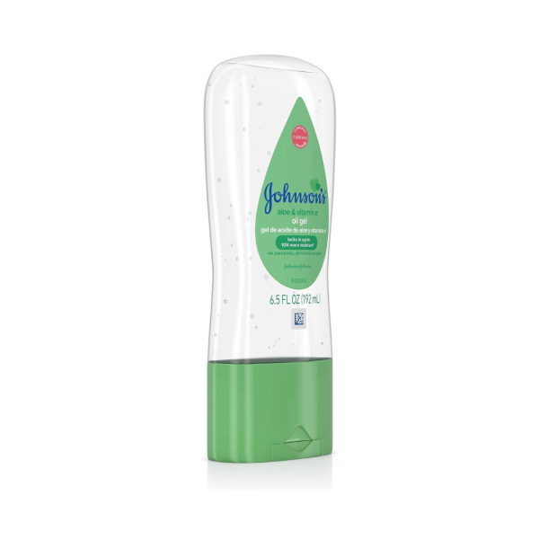 Johnson's Baby Oil Gel with Aloe Vera & Vitamin E, Hypoallergenic Baby Skin Care, 6.5 fl. oz
