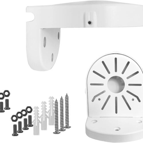 Universal Wall Mount Bracket for Dome Security Camera,Deep Base Junction Box Cable Management Mounting Case, CCTV IP Surveillance Cameras Holder Metal Solid Powder Spray Coating