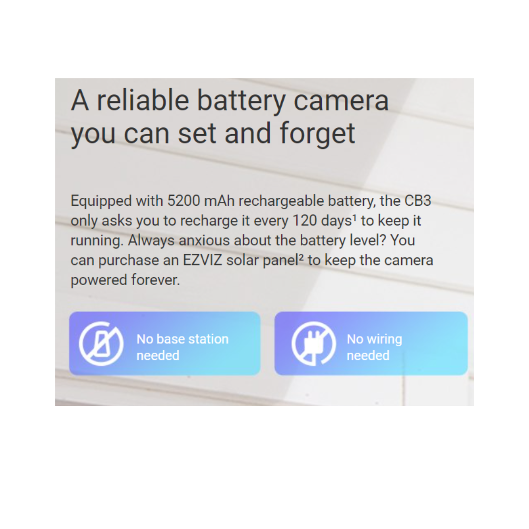 CB3 Standalone Smart Home Battery Camera