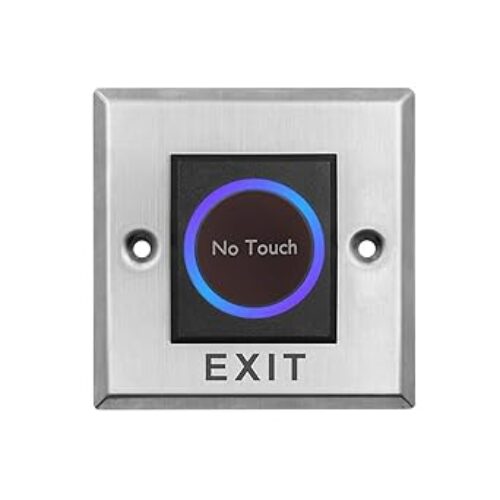 Rubik Touchless Exit Button Switch No Touch Door Infrared Sensor with LED Input DC12V Output COM/NC/NO for Access Control Systems Gates and Garage Openers