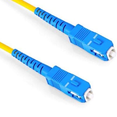Simplex Single Mode Optical Fiber Patch Cord (Blue, 5 Meter, SC/PC to SC/PC)