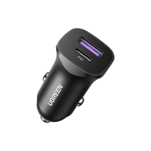 UGREEN iPhone 15 Pro Car Charger Fast Charging PD30W Dual Port Car USB Charger Dongle Fast Charge Car Phone Adapter Plug for iPhone 15/15 Pro/15 Pro Max/14, Galaxy S23, Huawei, iPad Pro, Xiaomi, etc